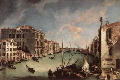 Grand Canal, Looking East from the Campo San Vio by Giovanni Antonio Canal